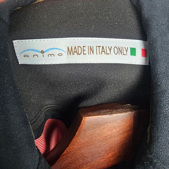 Animo Italy Black Poly Rain Coat Men’s D-52 Technical Equestrian Jacket - Picture 5 of 5